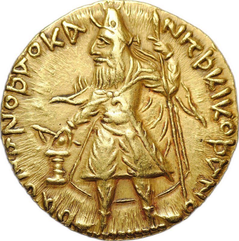 Монета Динар 127-151 NANA Нана Канишка I Кушанское царство