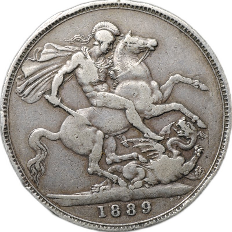 Монета 1 крона 1889 Великобритания