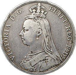 фото для Монета 1 крона 1889 Великобритания Аверс