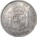 Монета 5 песет 1890 МР М Испания
