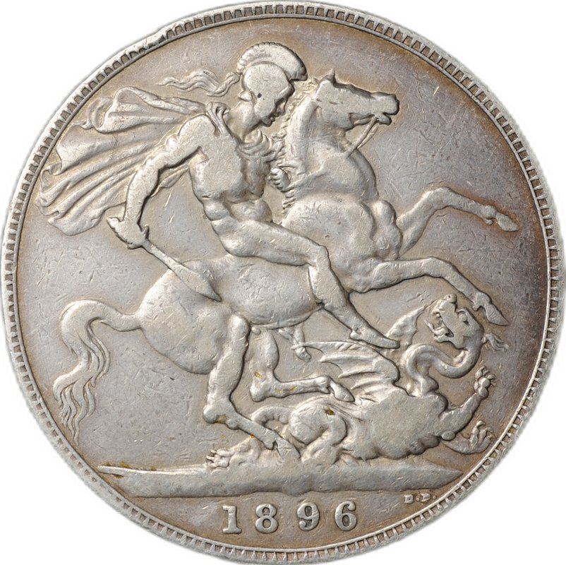 Монета 1 крона 1896 Великобритания