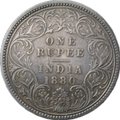 Монета 1 рупия 1880 Индия Британская