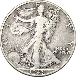 фото для Монета 50 центов (1/2 доллара) 1943 США Аверс