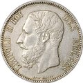 Монета 5 франков 1873 Бельгия