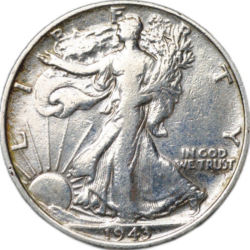 Монета 50 центов (1/2 доллара) 1943 США