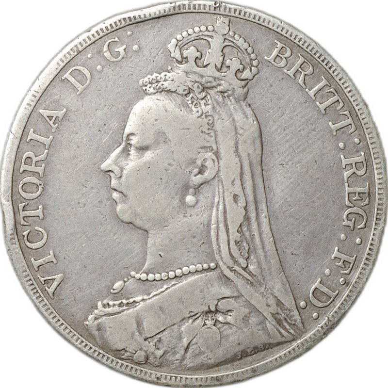 Монета 1 крона 1890 Великобритания