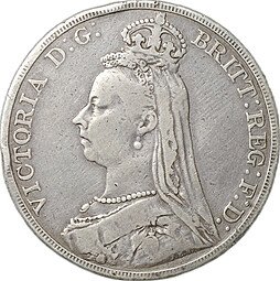 фото для Монета 1 крона 1890 Великобритания Аверс