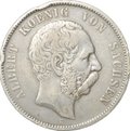 Монета 5 марок 1875 E Саксония Германия