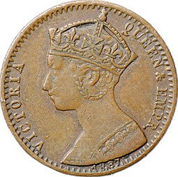 фото для Жетон (токен) 1/2 фартинга 1887 Юбилейная модель Аверс