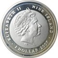 Монета 1 доллар 2007 Соболь Сургутский район ХМАО Ниуэ