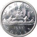 Монета 1 доллар 1965 Канада