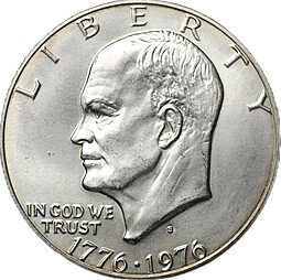 фото для Монета 1 доллар 1976 S 200 лет независимости серебро США Аверс