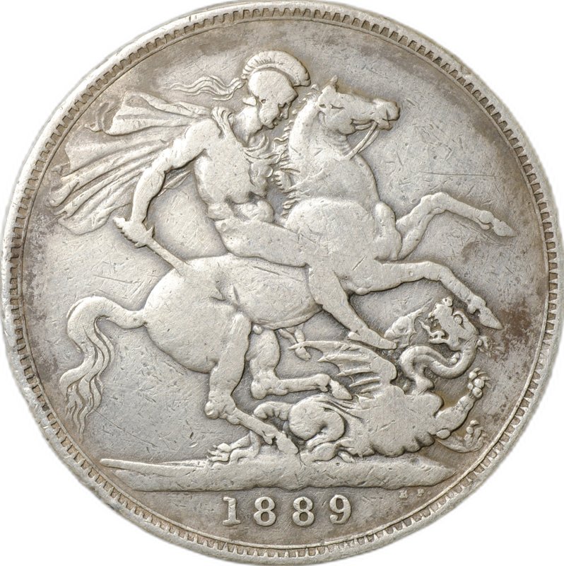 Монета 1 крона 1889 Великобритания