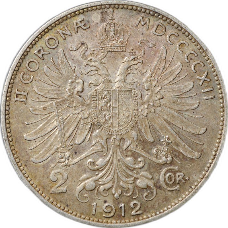 Монета 2 кроны 1912 Австрия