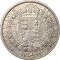 Монета 1/2 кроны 1887 новый портрет Великобритания