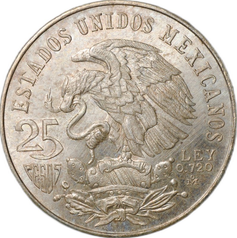 Монета 25 песо 1968 Олимпиада Мехико Мексика