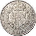 Монета 2 кроны 1907 50 лет свадьбе Короля Оскара II и Леди Софии Швеция