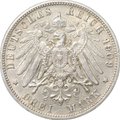 Монета 3 марки 1909 F Вюртемберг Германия