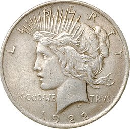фото для Монета 1 доллар 1922 Филадельфия США Аверс