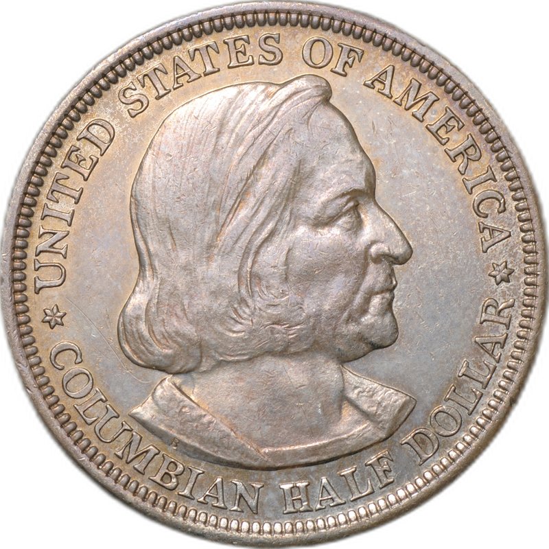 Монета 50 центов 1893 (1/2 доллара) Всемирная Колумбова выставка Колумб США