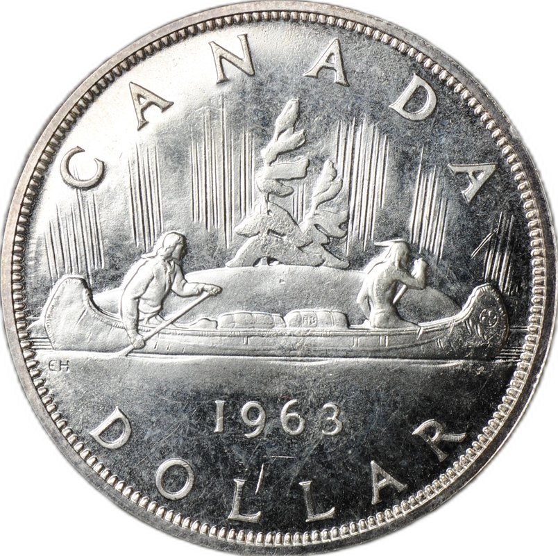 Монета 1 доллар 1963 Канада