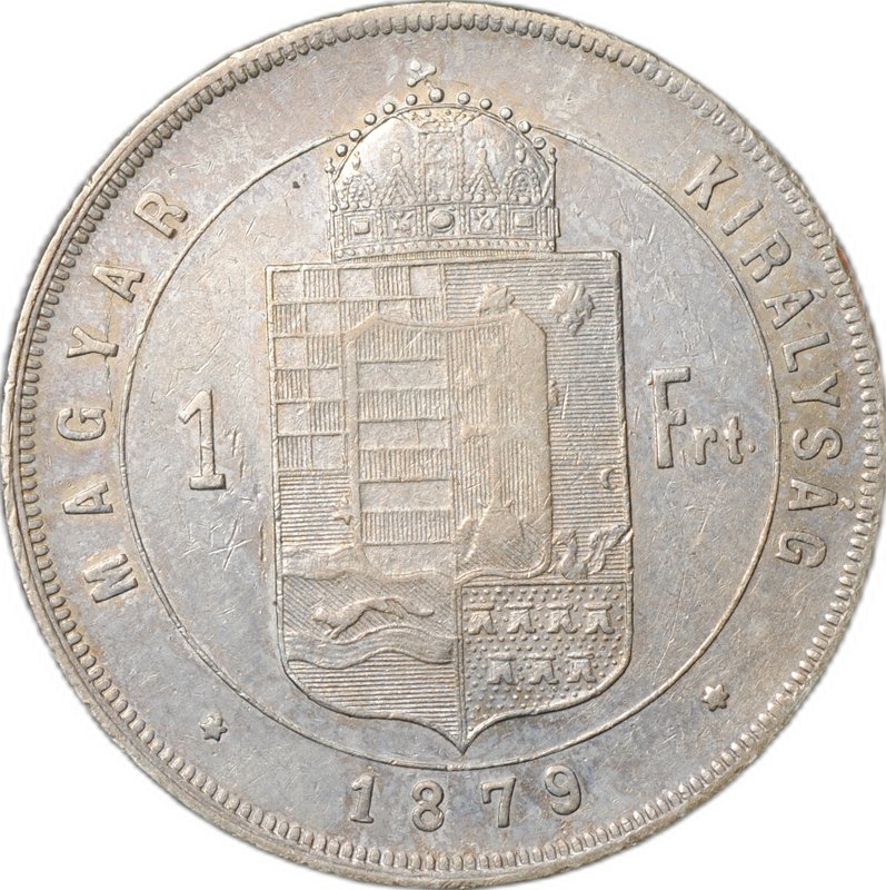 Монета 1 форинт 1879 Венгрия