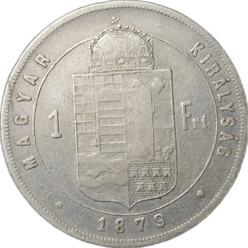 Монета 1 форинт 1879 Венгрия