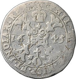 фото для Монета 1/4 талера (патагона) 1645 Филипп IV Испанские Нидерланды Аверс