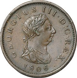 фото для Монета 1 пенни 1806 Великобритания Аверс