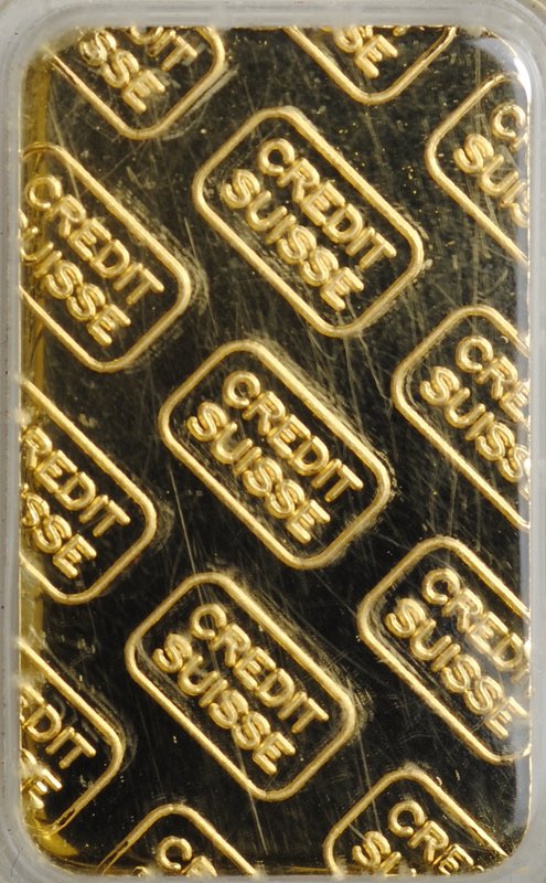 Слиток 10 грамм золота 999 пробы Швейцария Credit Suisse