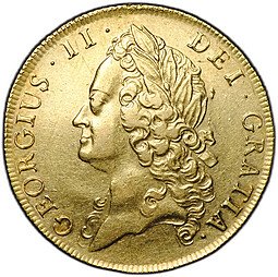 фото для Монета 2 гинеи 1739 Великобритания Аверс