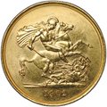 Монета 5 фунтов (соверенов) 1902 Великобритания