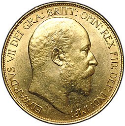 фото для Монета 5 фунтов (соверенов) 1902 Великобритания Аверс