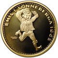 Золотая медаль 2002 Эмиль из Лённеберги Астрид Линдгрен Швеция 1/4 oz