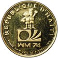 Монета 200 гурдов 1973 Чемпионат мира по футболу 1974 Гаити