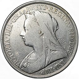 фото для Монета 1 крона 1893 LVII Великобритания Аверс