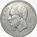 Монета 5 франков 1873 Бельгия