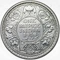 Монета 1 рупия 1918 Бомбей Индия Британская