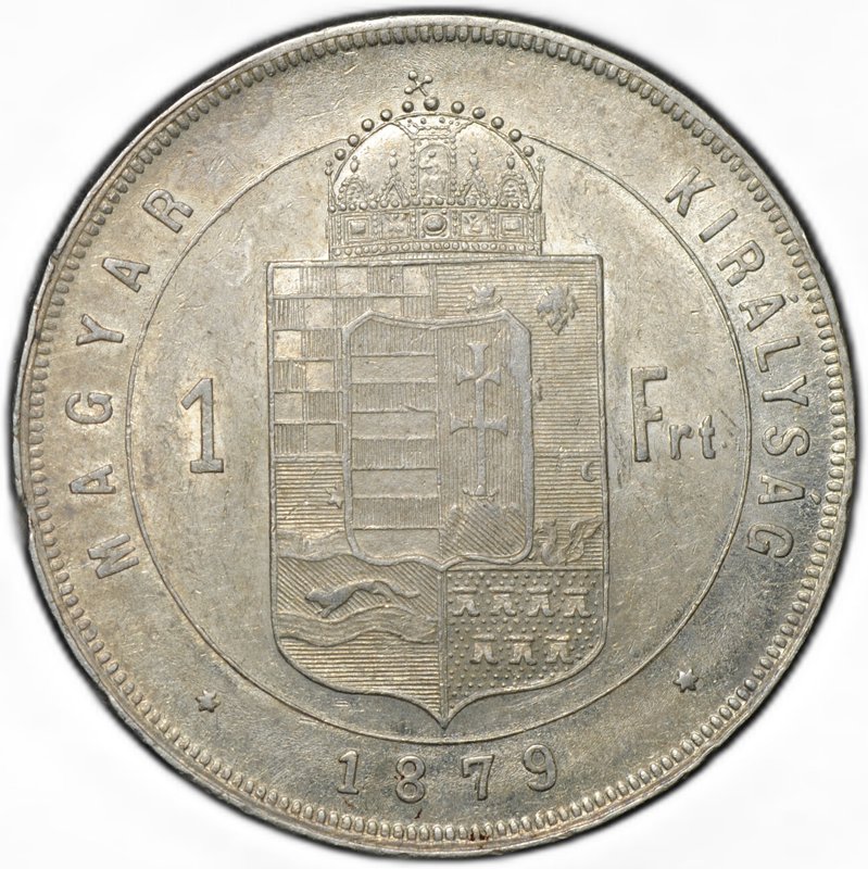 Монета 1 форинт 1879 Венгрия