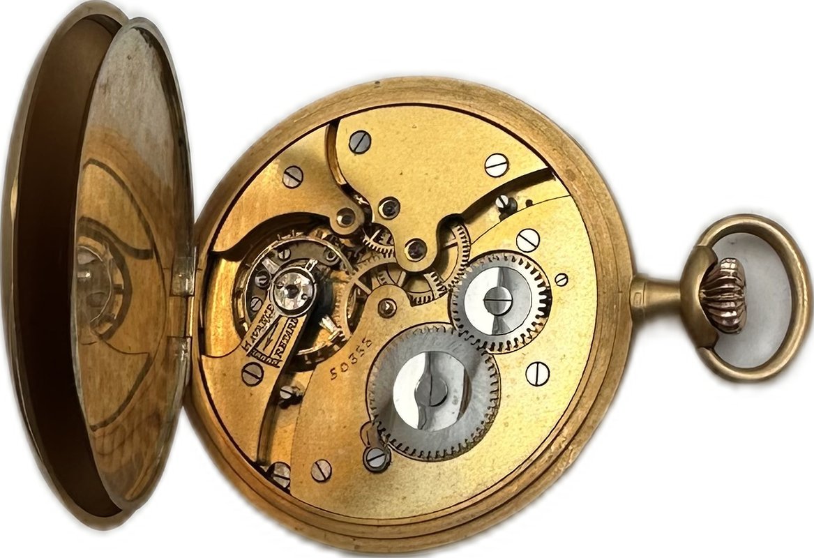 Золотые карманные часы Barth and Fils Geneve золото 72,7 гр 56 проба Швейцария