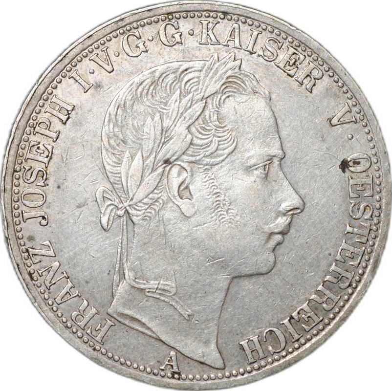 Монета 1 союзный талер 1865 A - Вена Австрия