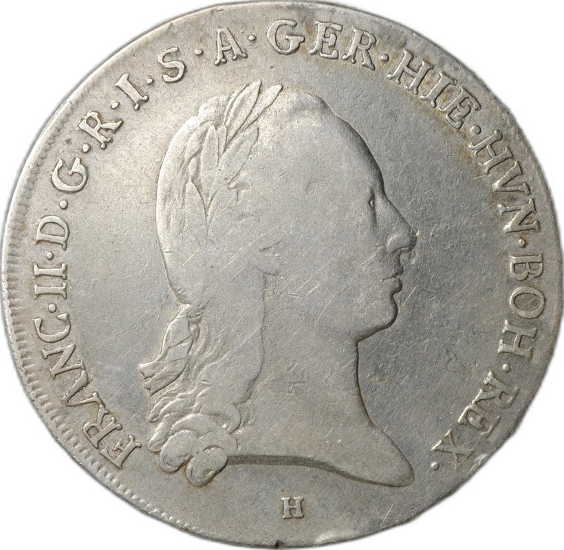 Монета 1 кроненталер (талер) 1795 H - Гюнцбург Австрийские Нидерланды