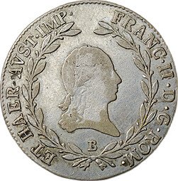 фото для Монета 20 крейцеров 1806 B - Кремница Австрия Аверс