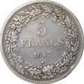 Монета 5 франков 1847 Бельгия