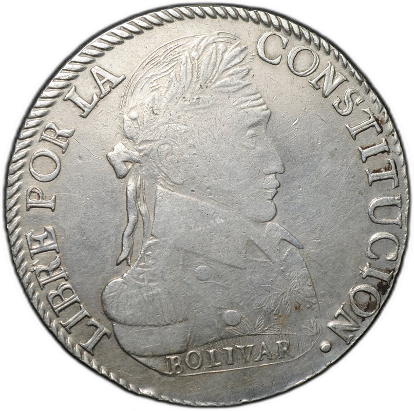 Монета 8 суэльдо 1836 Боливия