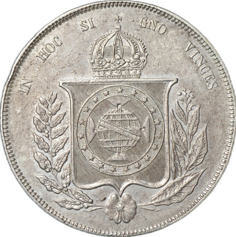 Монета 1000 реалов (рейс) 1861 Бразилия