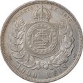 Монета 1000 реалов (рейс) 1876 Бразилия