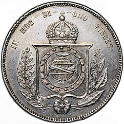 фото для Монета 2000 реалов (рейс) 1856 Бразилия Аверс