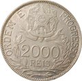 Монета 2000 реалов (рейс) 1913 Тире между звездами Бразилия