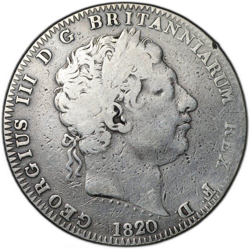 Монета 1 крона 1820 Великобритания